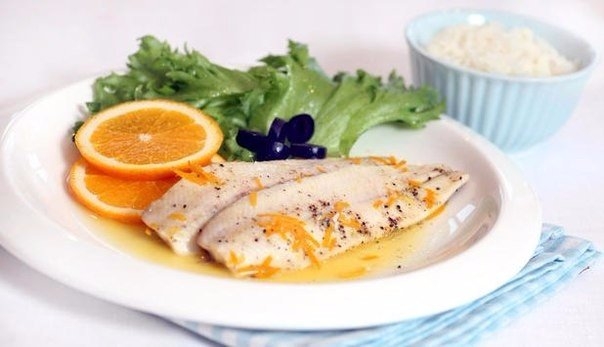 Минтай с апельсинами