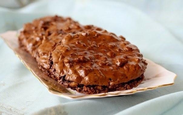 Шоколадно-ореховое печенье без муки.