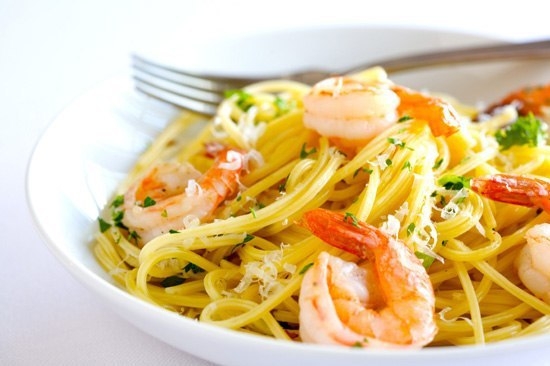 Невероятно вкусное блюдо - спагетти с креветками!
