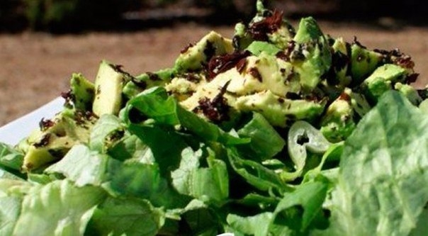 Салат из водорослей и авокадо