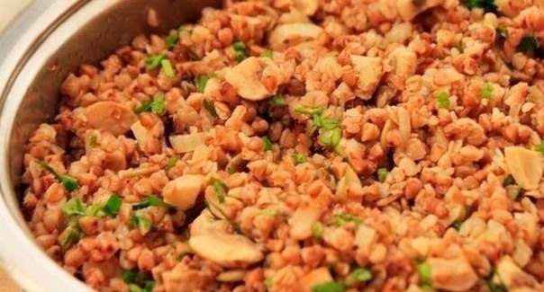 Гречка, запеченая с грибами