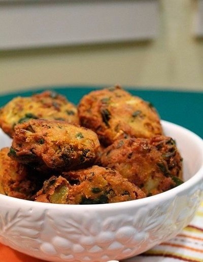 Овощные пончики во фритюре