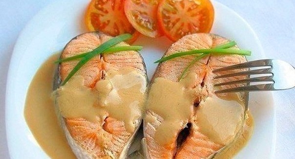 Семга на пару.