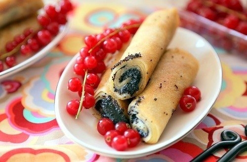 Блинчики с маковой начинкой. Блинчики с маковой начинкой.