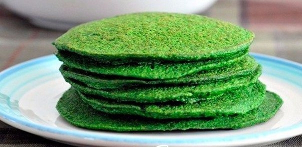 Блинчики со шпинатом.