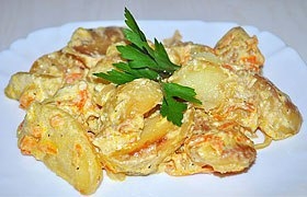 Картошка, запеченная в сливках Картошка, запеченная в сливках