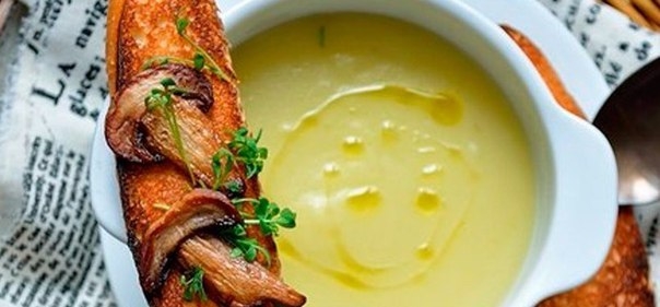 Картофельный суп пюре постный.