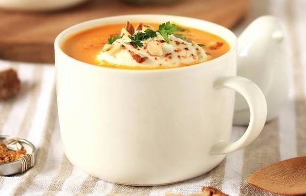 Тыквенный суп с рикоттой