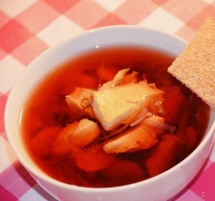 А поужинаем мы борщом