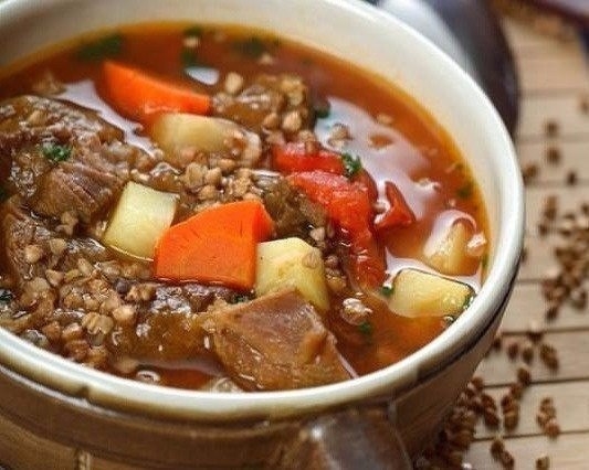 Невероятно вкусный гречневый суп с говядиной