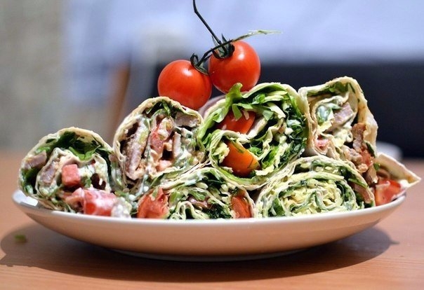 ФИТНЕС-НАЧИНКИ ДЛЯ РУЛЕТА ИЗ ЛАВАША