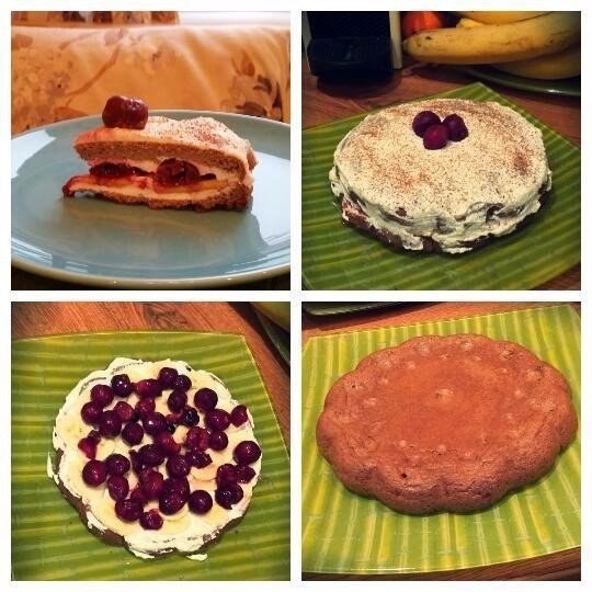 Нежный крем, сочная вишня и пышный бисквит - это сладкое счастье! Угощайтесь с удовольствием!