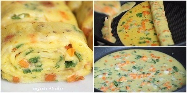 Яркие сочные роллы из омлета! Отличная идея, готовим?