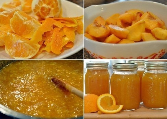 Варенье из персиков с апельсинами.