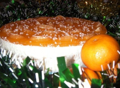 Торт "Мандарины под снегом"