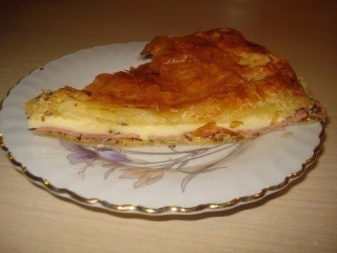 Пикантный закусочный пирог с ветчиной и сыром! Объедение!!!