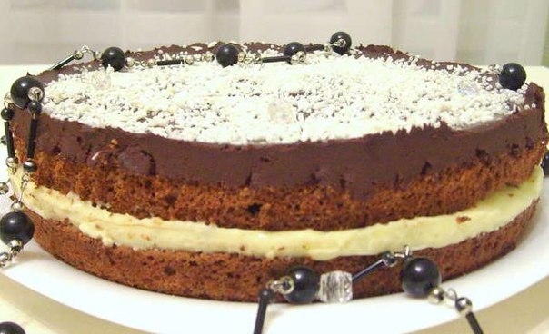Торт "Шоколадно-кокосовый шифон"