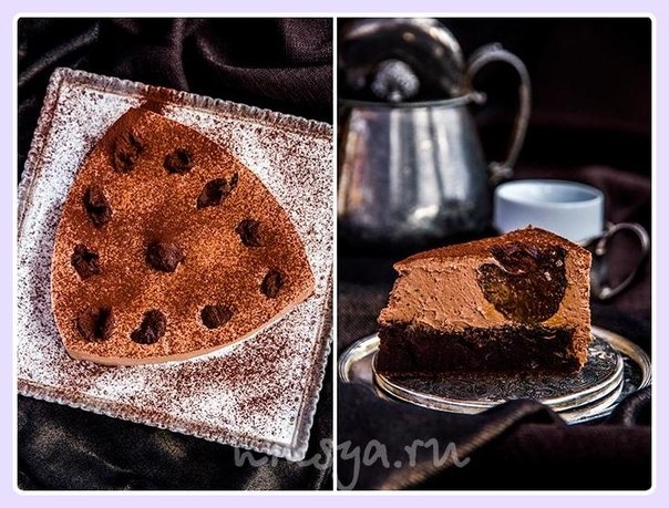 Бархатный шоколадный торт с черносливом