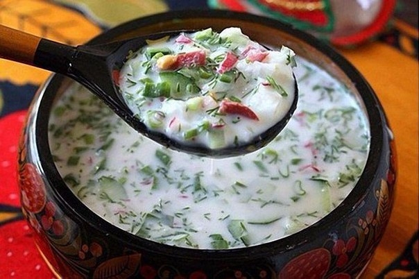 Для любителей славянской национальной кухни! Освежающая бодрящая и питательная окрошка!