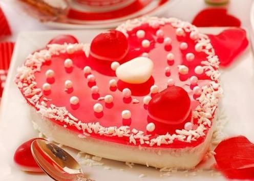 Желейный торт на день Святого Валентина