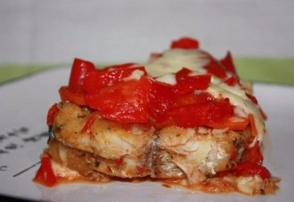 Ароматная рыбка в яркой корочке из овощей! Сочно, вкусно и легко!