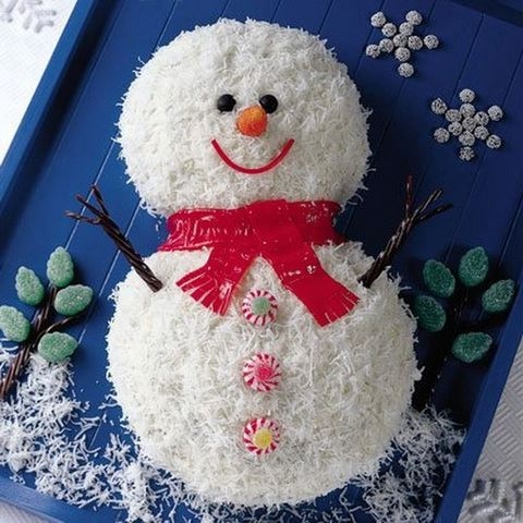 Торт Снеговик - порадуйте в новогоднюю ночь своих близких чудесным тортом-снеговиком.