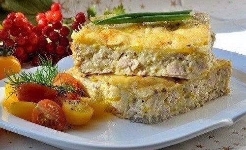 Нежнейший закусочный пирог из курочки порадует всю семью своим волшебным вкусом. Попробуйте!