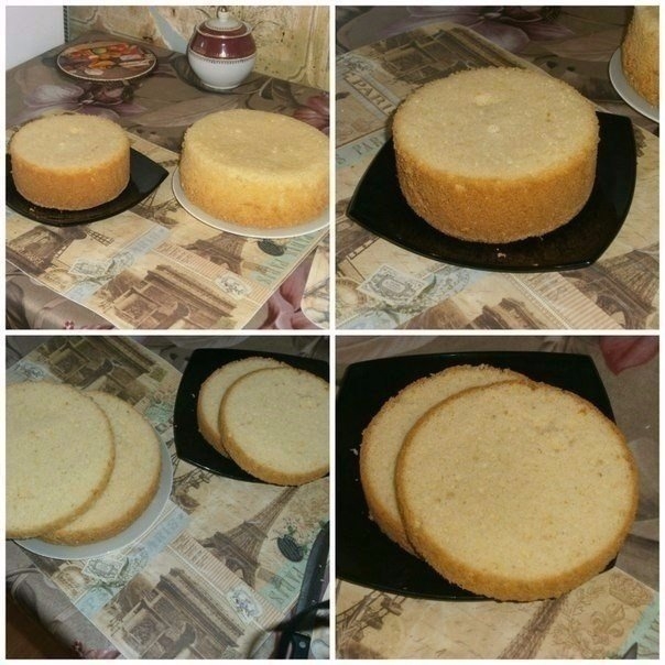 Чтобы тортик получился высокий и пышный, необходим качественным бисквит! Вот отличный рецепт!