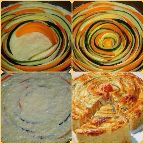 Красочный пирог порадует и вкус, и взор ваших домочадцев!