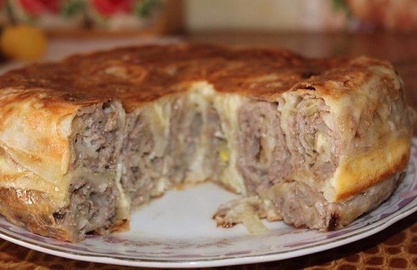 Великолепный мясной пирог в лаваше - не только просто, но еще и очень вкусно!