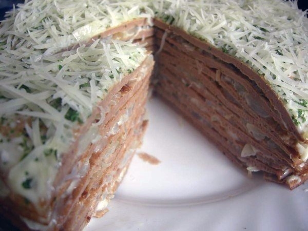 Подружка угостила меня вкусным пикантным тортиком! Теперь и я с вами делюсь этим чудо-рецептом!
