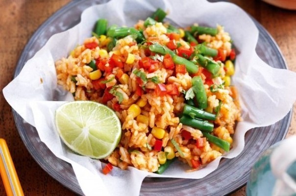 Рис с овощами для быстрого ужина