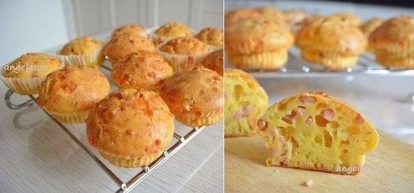 ЗАКУСОЧНЫЕ КЕКСИКИ С ВЕТЧИНОЙ И СЫРОМ ЗАКУСОЧНЫЕ КЕКСИКИ С ВЕТЧИНОЙ И СЫРОМ