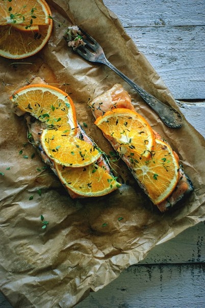 Филе лосося с апельсином