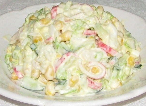 "Крабовый салат с капустой"