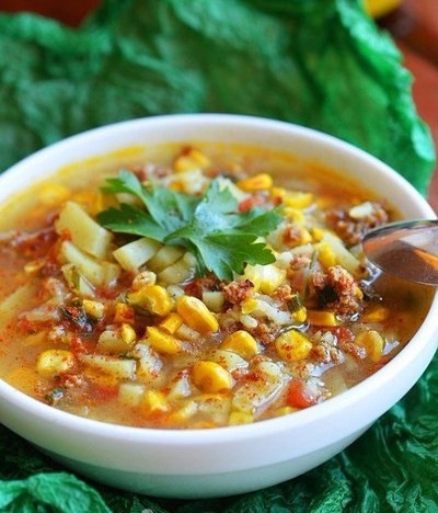 "Арабский суп с кукурузой"